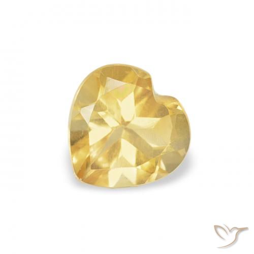 0.42ct Natürlicher Toskana Gelb Citrin, Herz, VS