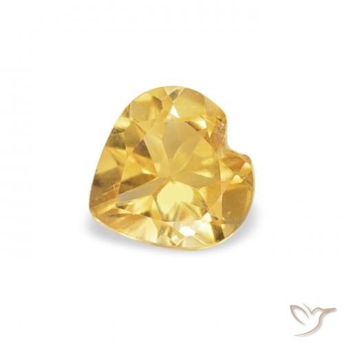 0.34ct Natürlicher Golden Citrin, Herz, VS