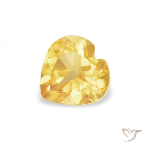 0.45ct Natürlicher gold-orange Citrin, Herz, VS