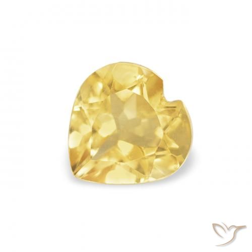 0.44ct Natürlicher Mittelgold Citrin, Herz, VS