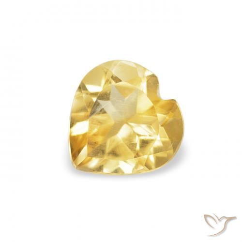 0.38ct Natürlicher gold-orange Citrin, Herz, VS