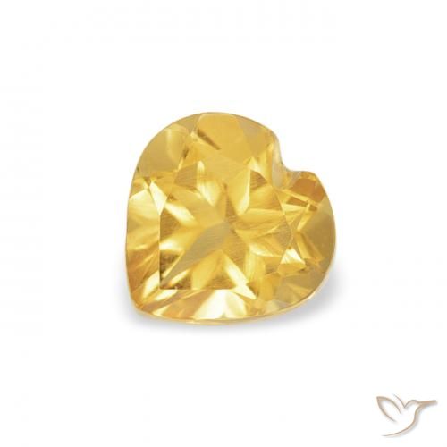 0.48ct Natürlicher gold-orange Citrin, Herz, VS