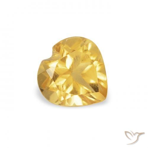 9,17 ctw natürlicher gold-orange Citrin, Herz, VS