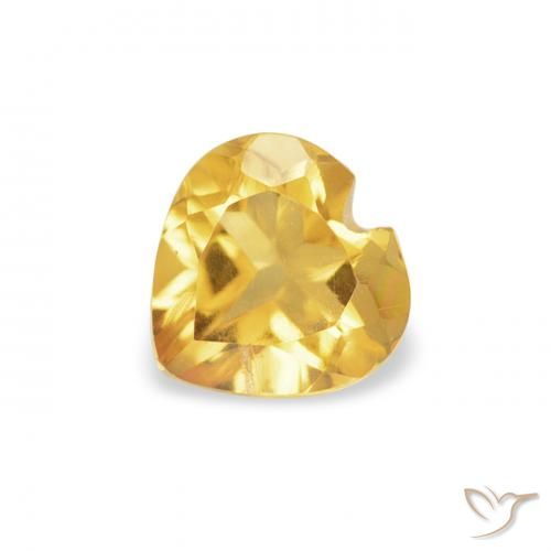 0.39ct Natürlicher gold-orange Citrin, Herz, VS