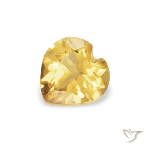 0.37ct Natürlicher Mittelgold Citrin, Herz, VS