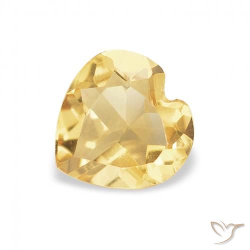 0.57ct Natürlicher Golden Citrin, Herz, VVS