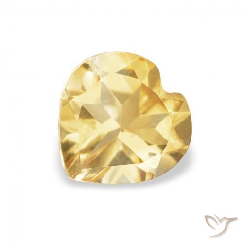 0.62ct Natürlicher Golden Citrin, Herz, VVS
