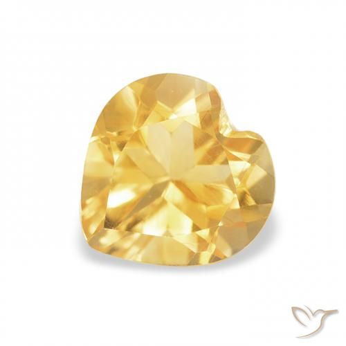 0.84ct Natürlicher Golden Citrin, Herz, VVS