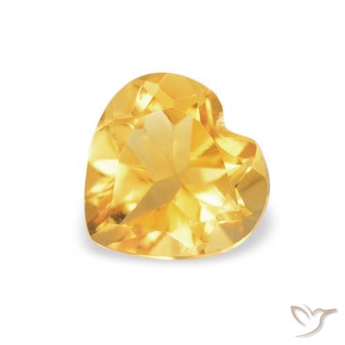 0.44ct Natürlicher Top-Gold Citrin, Herz, VVS