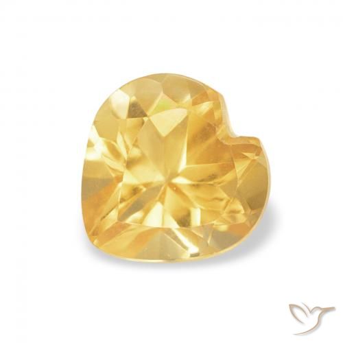 0.73ct Natürlicher Mittleres Gold Citrin, Herz, VVS