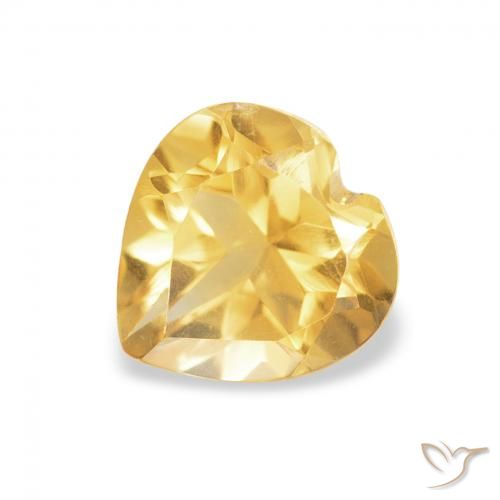 0.69ct Natürlicher Golden Citrin, Herz, VVS