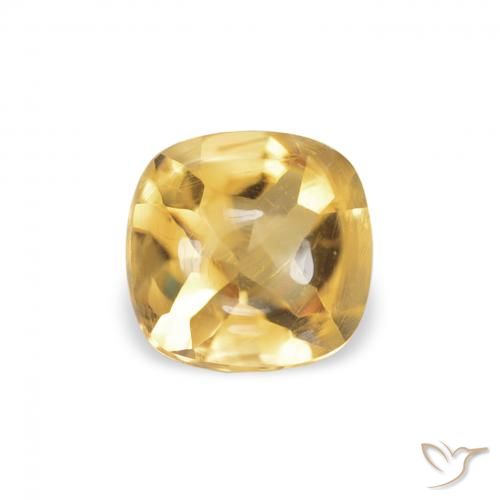 0.57ct Natürlicher Golden Citrin, Kissen, Transparent