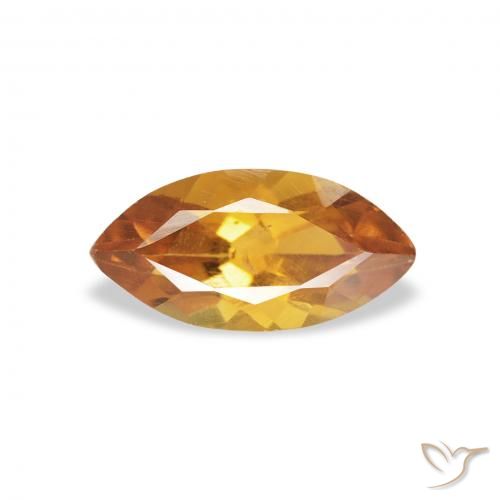 0.57ct Natürlicher gold-orange Citrin, Marquise, VS