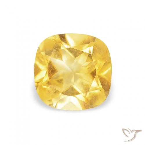 0.50ct Natürlicher Toskana Gelb Citrin, Kissen, VS