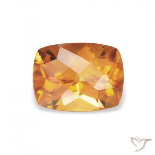 1.49ct Natürlicher Tiefes Orange-Gold Citrin, Kissen, VVS