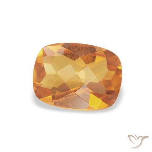 9,17 ctw natürlicher Tiefes Orange-Gold Citrin, Kissen, VVS