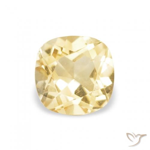 0.55ct Natürlicher hellgelb Citrin, Kissen, VVS