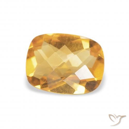 9,17 ctw natürlicher Medium Light Orange-Gold Citrin, Kissen, VVS