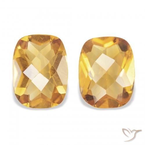 2.00ctw Natürlicher Medium Light-Golden Citrin, Kissen, VVS-VS