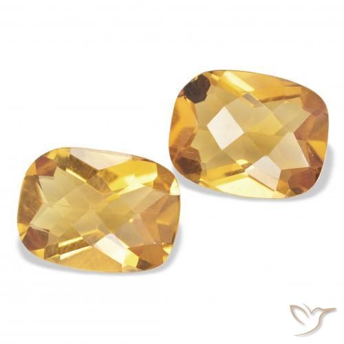 2.00 ct natürliche Medium Light-Golden Citrin-Edelsteine, Kissen, VVS-VS