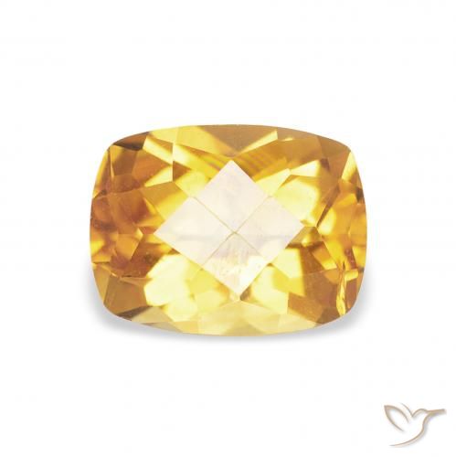 1.43ct Natürlicher Medium Light-Golden Citrin, Kissen, VS