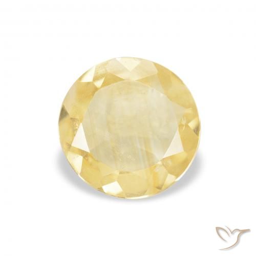0.73ct Natürlicher hellgelb Citrin, Runden, VVS
