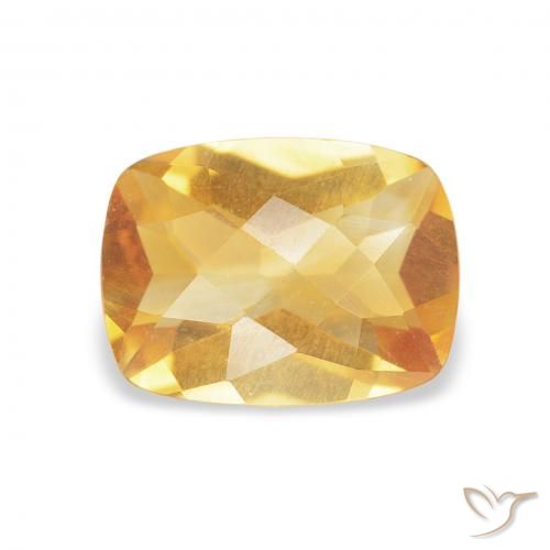 1.07ct Natürlicher Medium Light-Golden Citrin, Kissen, VVS-VS