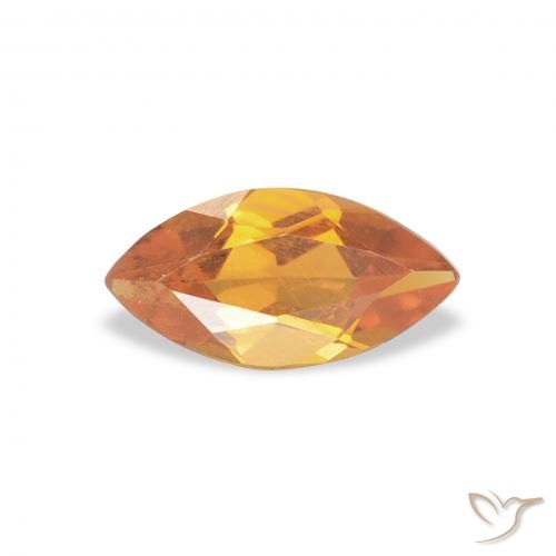 0.44ct Natürlicher Tiefes Orange-Gold Citrin, Marquise, VVS