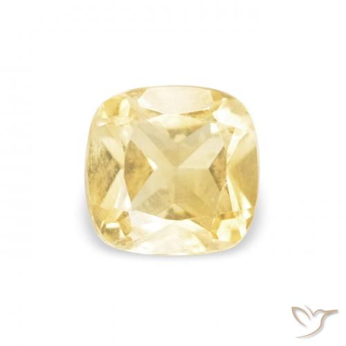 0.46ct Natürlicher hellgelb Citrin, Kissen, VVS-VS