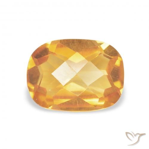 1.17ct Natürlicher Orange-Gold Citrin, Kissen, VVS-VS