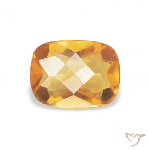1.10ct Natürlicher Medium Light Orange-Gold Citrin, Kissen, VVS-VS