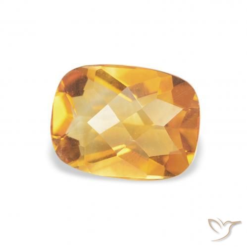 9,17 ctw natürlicher Medium Light Orange-Gold Citrin, Kissen, VVS-VS