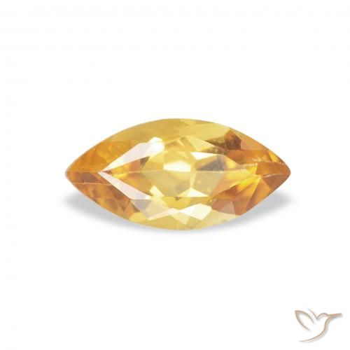 0.43ct Natürlicher Medium Light Orange-Gold Citrin, Marquise, VVS-VS