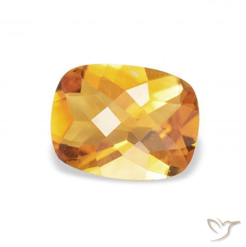 9,17 ctw natürlicher Tiefes Goldorange Citrin, Kissen, VS