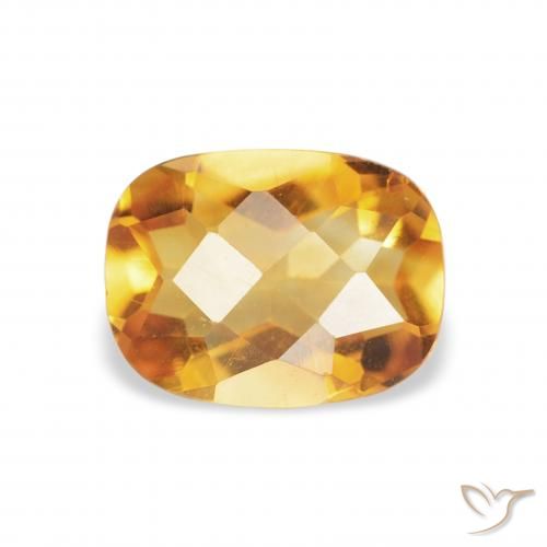 1.15ct gold-orange Citrin, Kissen, VS