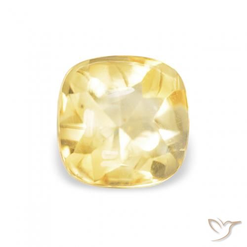 0.66ct Helles Gold-Gelb Citrin, Kissen, Transparent