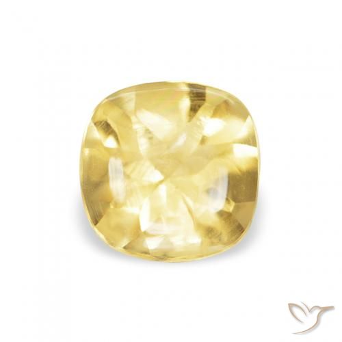 0.51ct Natürlicher Helles Gold-Gelb Citrin, Kissen, Transparent