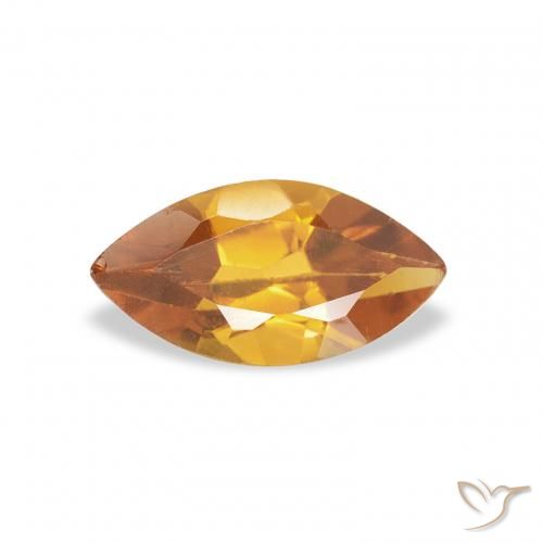 0.47ct Natürlicher Mittelorange Citrin, Marquise, VS