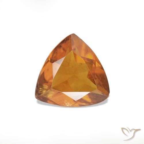 0.50ct bräunlich-orange Citrin, Trillion, VS