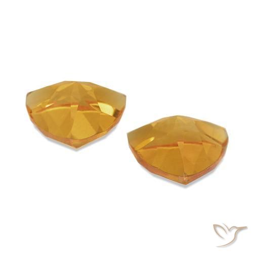 0.84 ct natürliche Dunkelgolden Citrin-Edelsteine, Trillion, VVS-VS