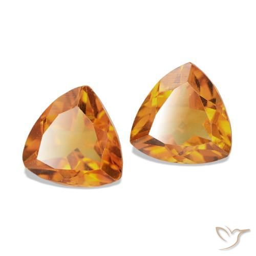 0.88 ct natürliche Mittelorange Citrin-Edelsteine, Trillion, VVS-VS