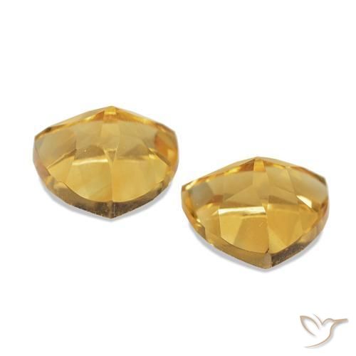 1.38 ct natürliche Medium Dark-Golden Citrin-Edelsteine, Trillion, VS-SI