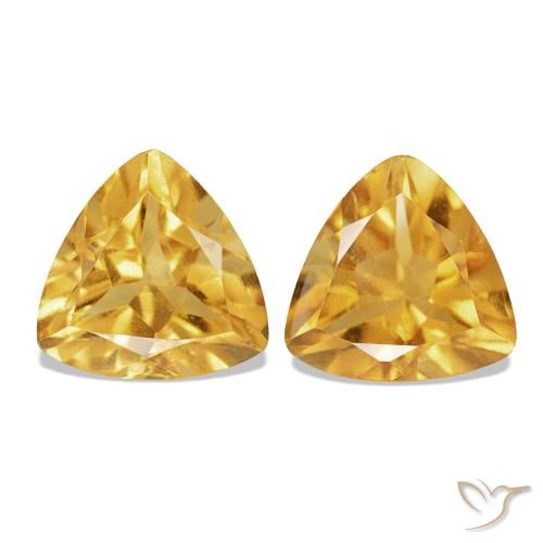 1.48 ct natürliche Helles Gold Citrin-Edelsteine, Trillion, VS-SI