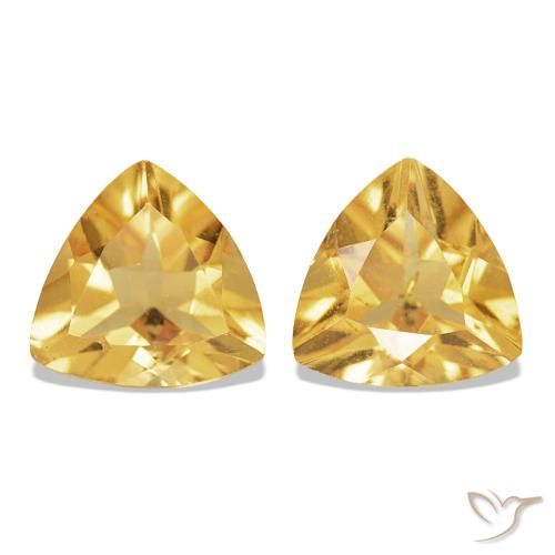 1.35 ct natürliche hellgolden Citrin-Edelsteine, Trillion, VS-SI