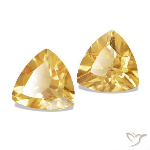 1.35 ct natürliche hellgolden Citrin-Edelsteine, Trillion, VS-SI