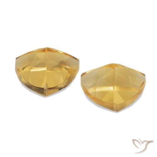 1.35 ct natürliche hellgolden Citrin-Edelsteine, Trillion, VS-SI