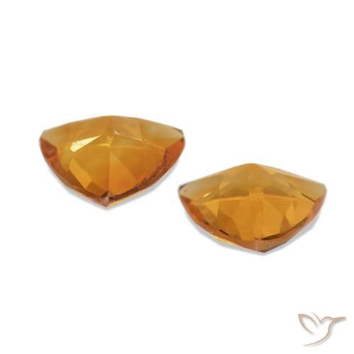 1.00 ct natürliche Dunkelorange Citrin-Edelsteine, Trillion, VS-SI