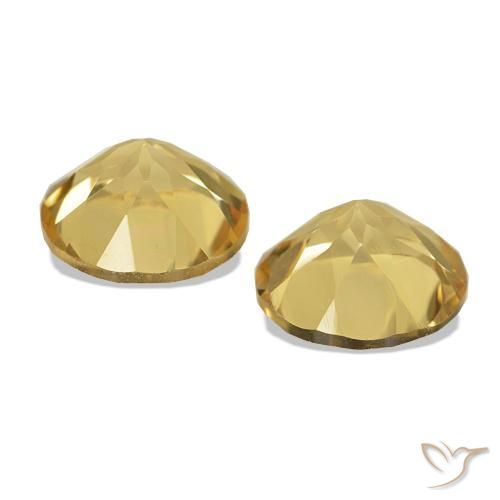 2.29 ct natürliche Helles Gold-Gelb Citrin-Edelsteine, Rund Schliff, VVS-VS