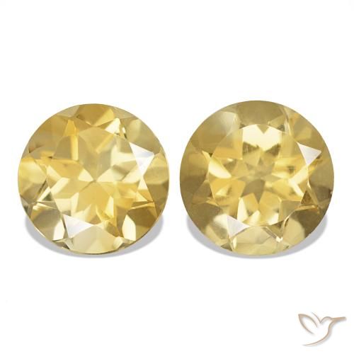 2.51 ct natürliche Helles Gold-Gelb Citrin-Edelsteine, Rund Schliff, VVS-VS