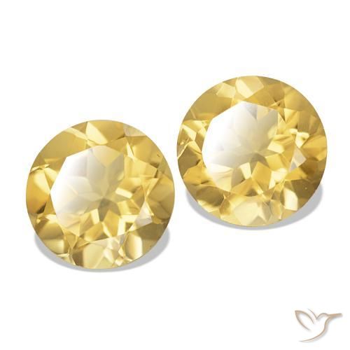 2.33 ct natürliche Hell Gold Citrin-Edelsteine, Rund Schliff, VS